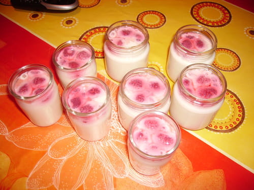 Yaourts aux framboises