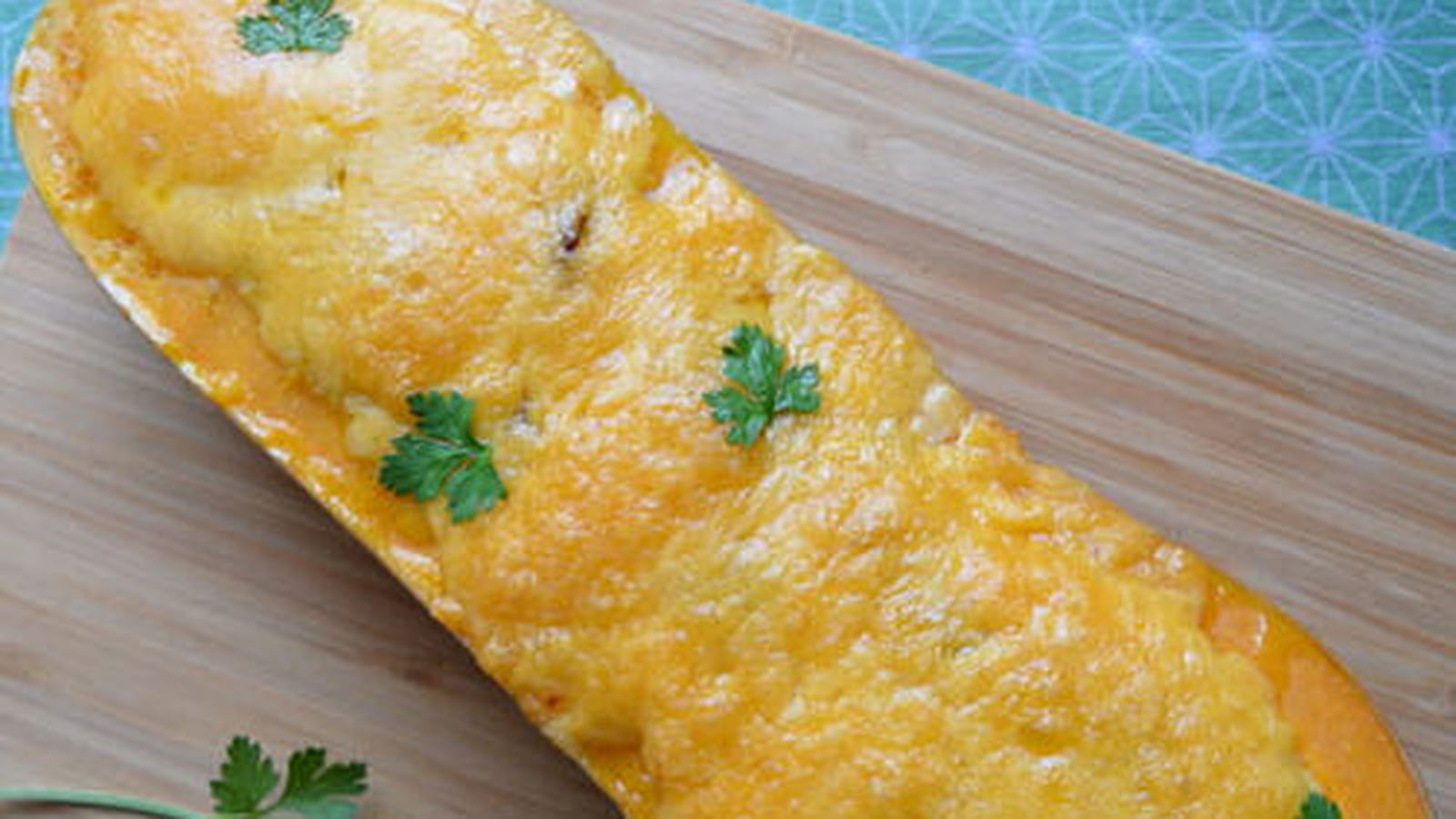 Butternut farcie curry et noix de coco