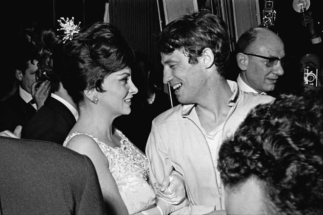 Gina Lollobrigidait a pos&eacute; avec Jean-Paul Belmondo au Gala des Artistes 1963