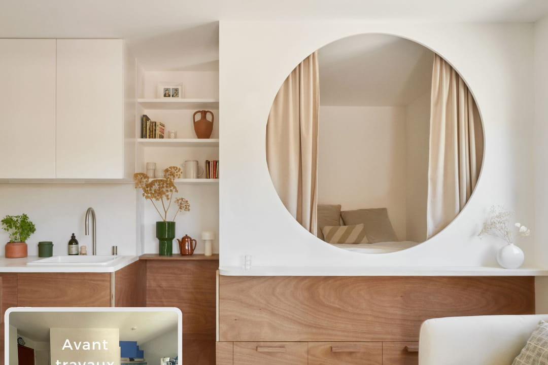 Before and after: a sublime 24 m² with unrivaled comfort for a retired couple Before and after: a sublime 24 m² with unrivaled comfort for a retired couple