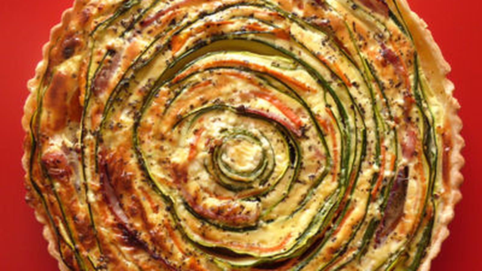 Tarte spirale courgettes carottes jambon st môret