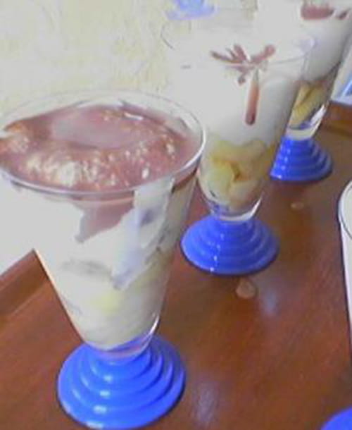 Verrines duo de fruits au chocolat