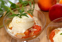 Glace à la verveine citronnelle sur abricots rôtis : Etape 4
