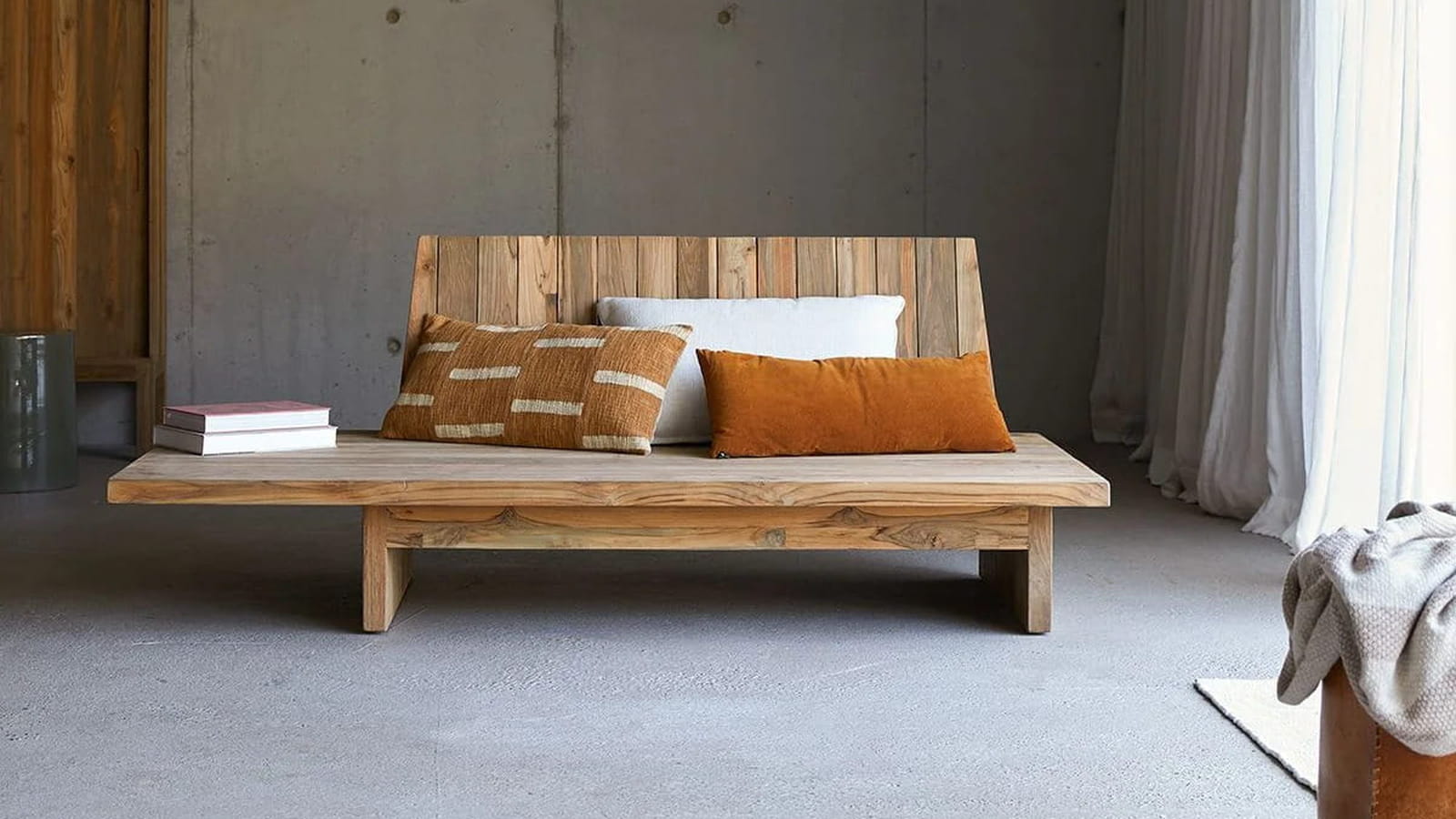 Teck massif recyclé