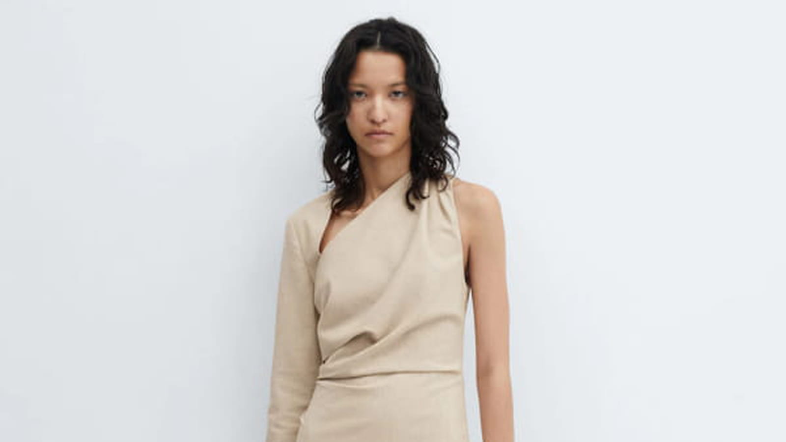 Robe drapée Mango
