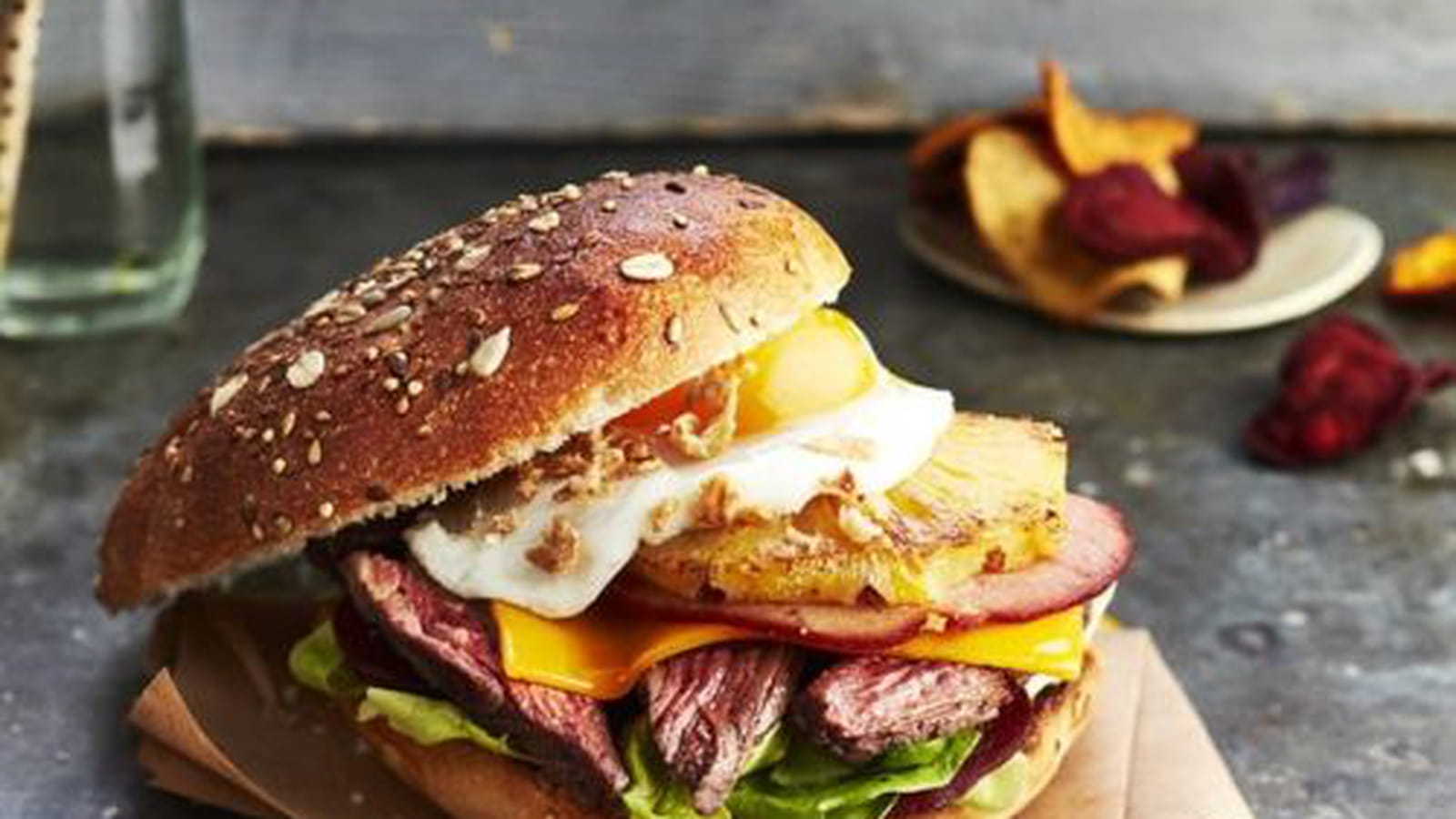Burgers de hampe de bœuf à l’australienne