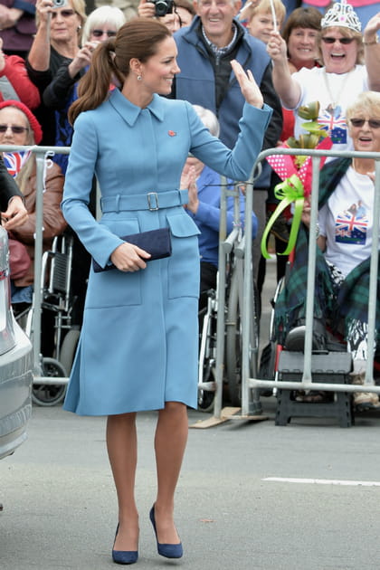 Kate Middleton et son manteau bleu