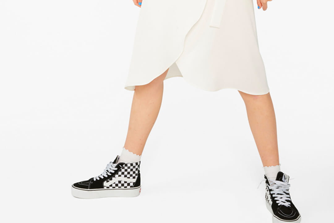 Robe blanche portefeuille de Monki