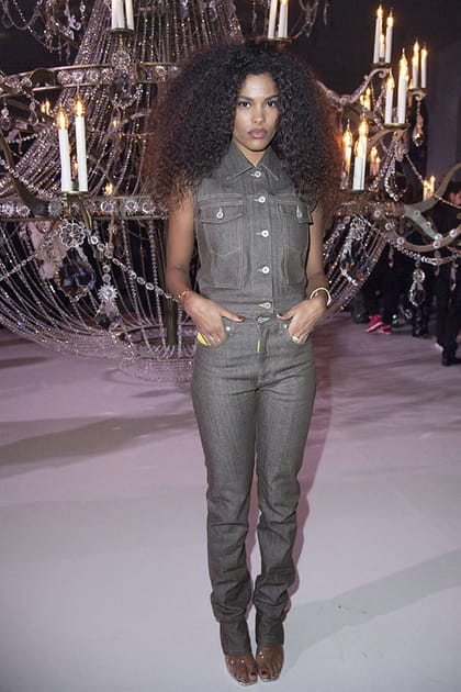 Tina Kunakey au défilé Off-White
