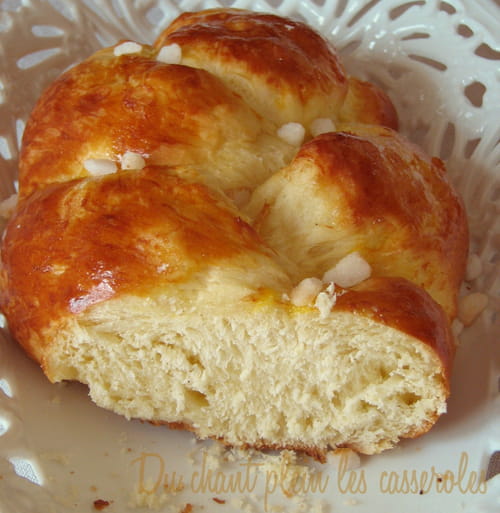 Brioche tressée au sucre (sur poolish)