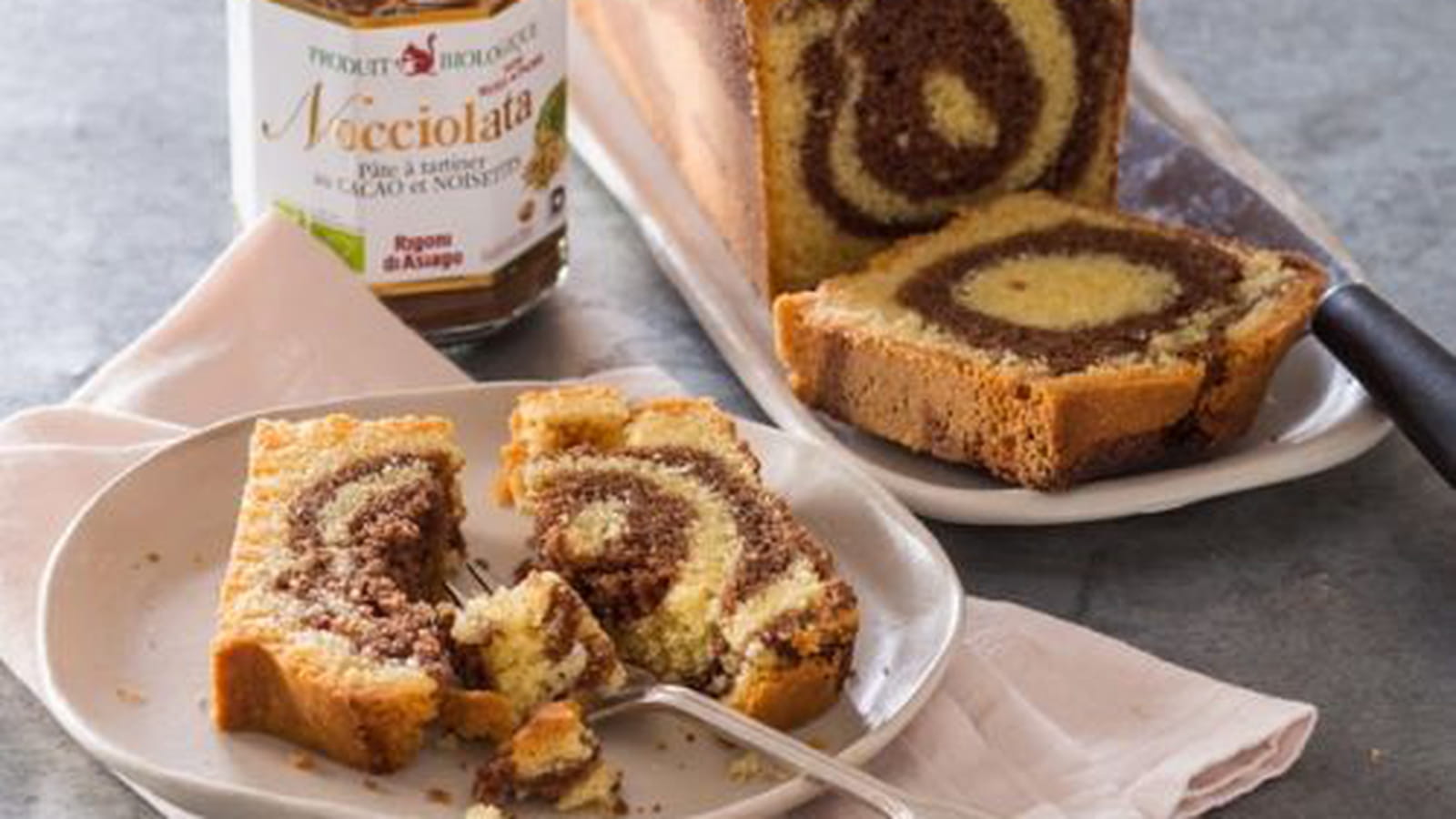 Cake marbré au Nocciolata