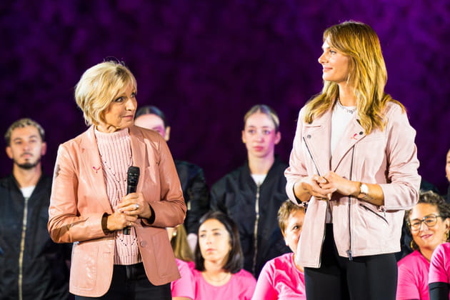 Evelyne Dhéliat et Alice Detollenaere sont les marraines de l'association Ruban rose