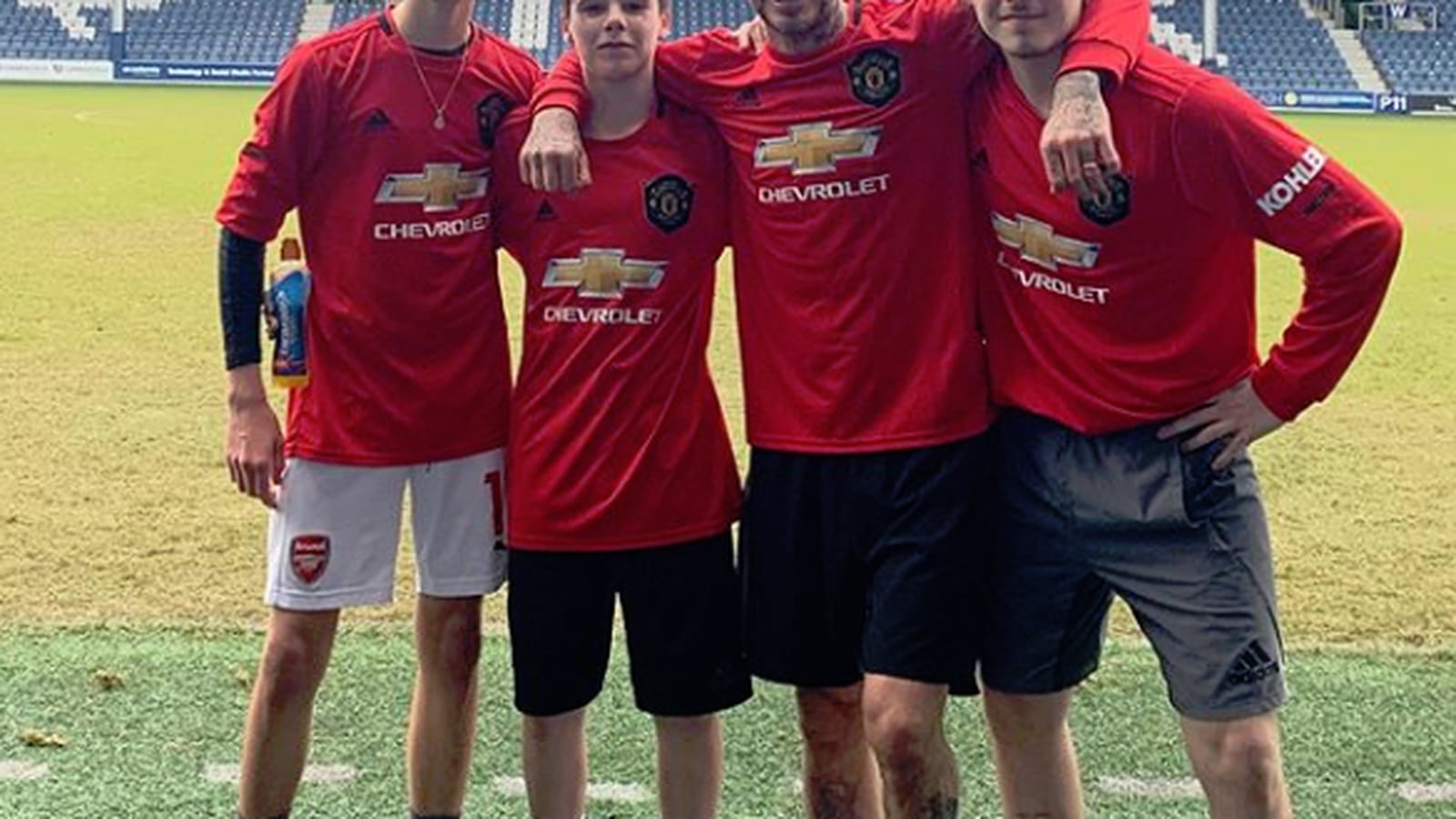 Roméo Beckham, Cruz Beckham, David Beckham et Brooklyn Beckham