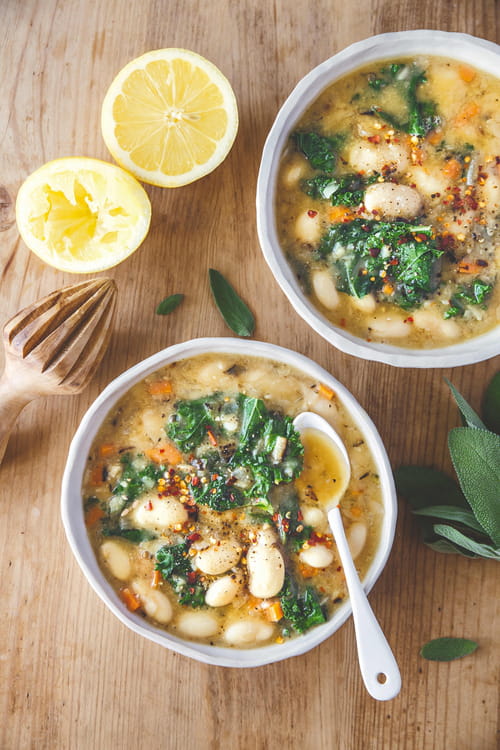 Soupe de haricots Blancs à la sauge