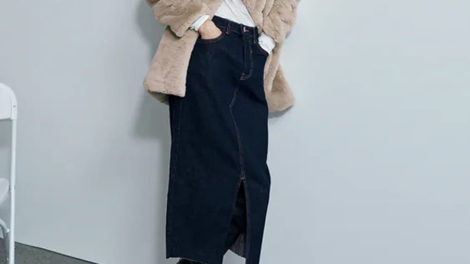 Manteau en fausse fourrure Zara