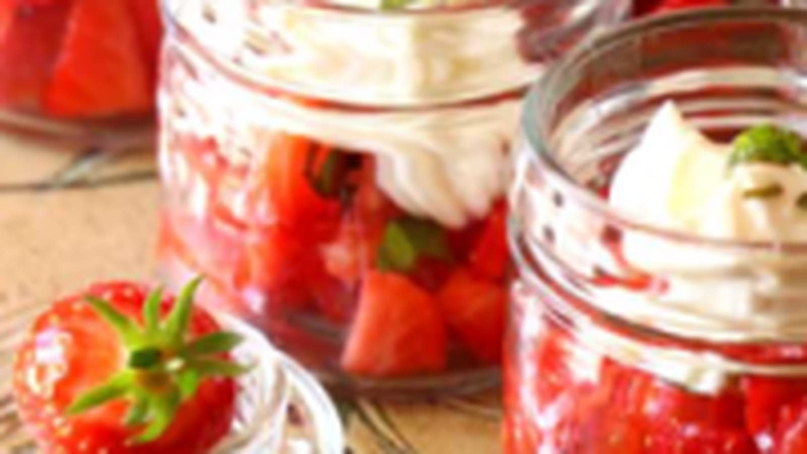 Verrine fraise-chèvre