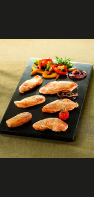 Duo de volailles en plancha et ses l&eacute;gumes confits