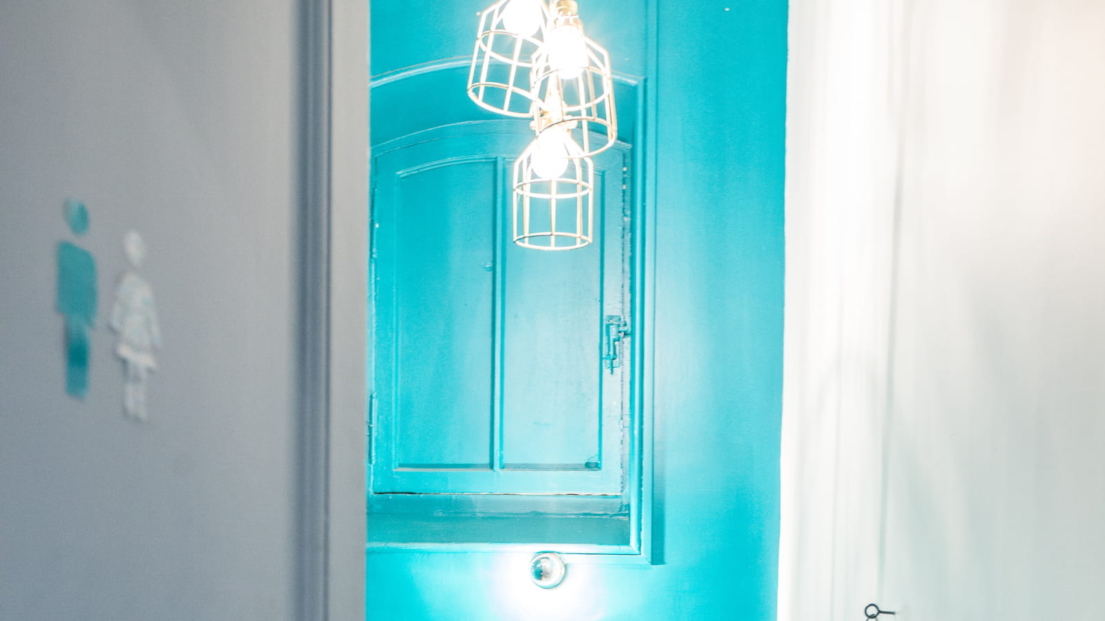 Toilettes turquoise