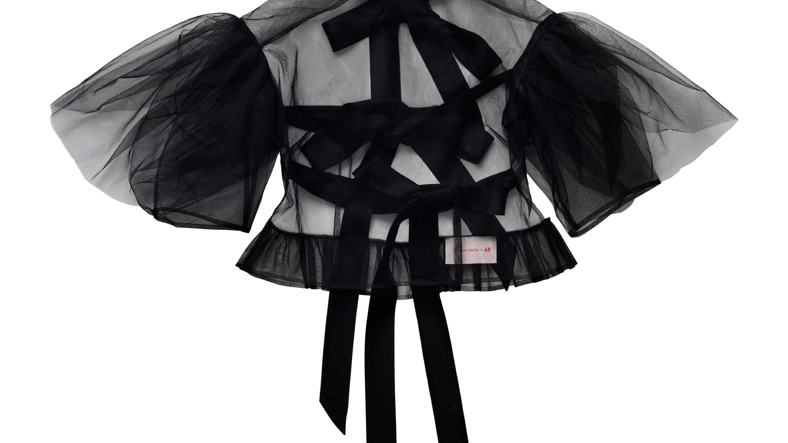Top en tulle noir