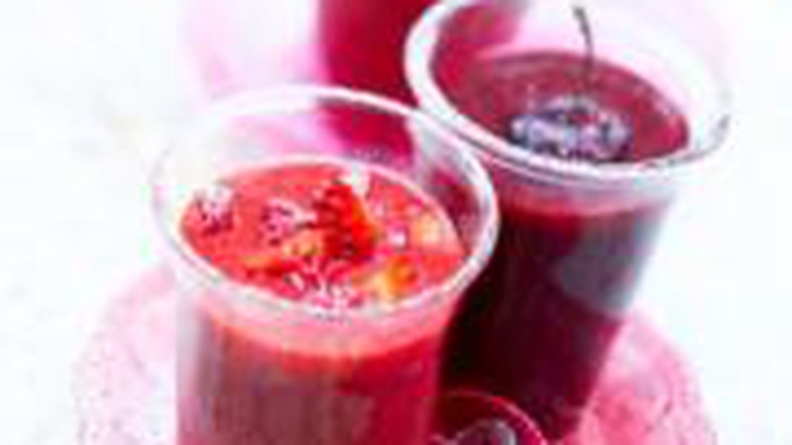 Gaspachos de fruits rouges