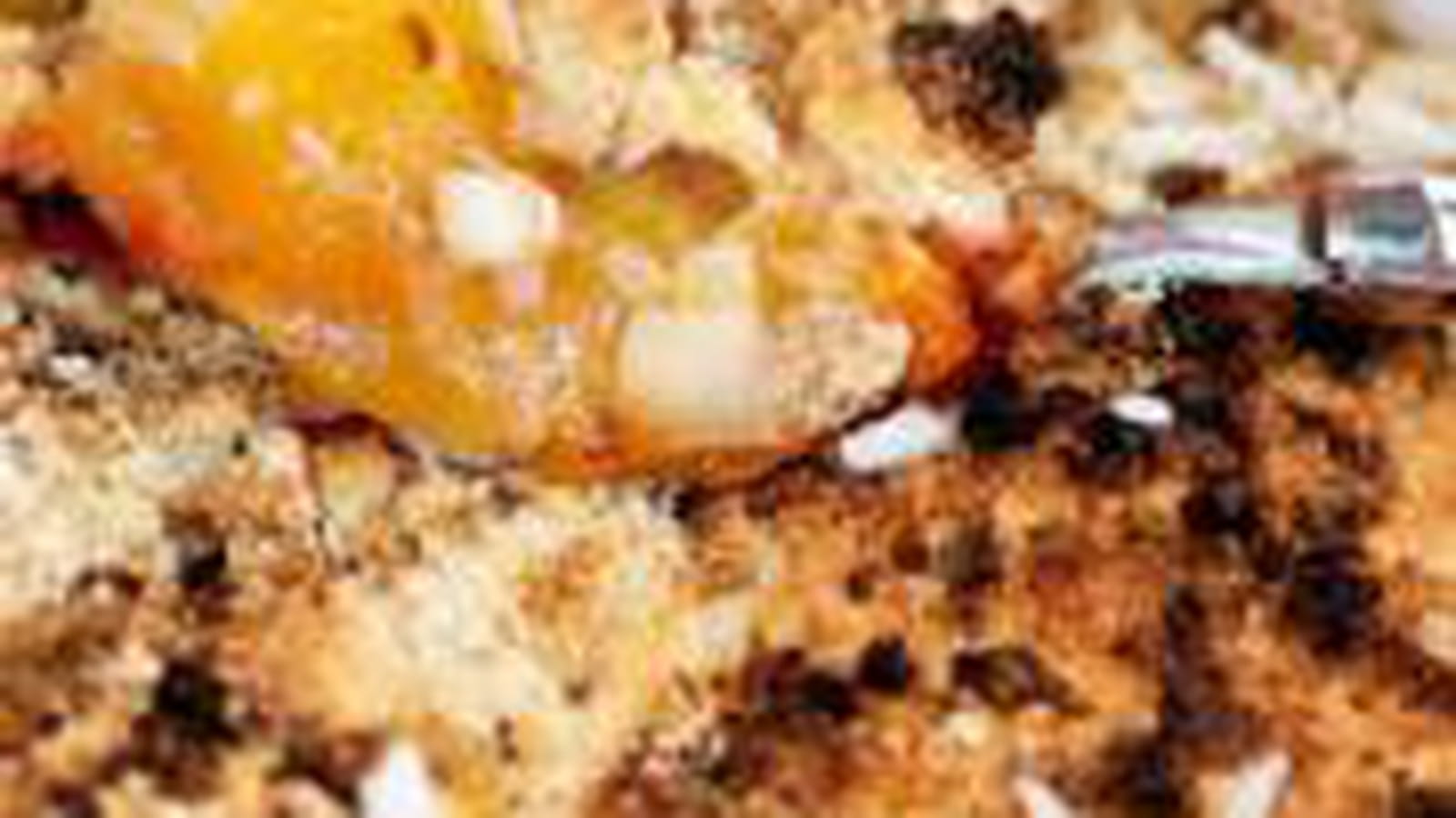 Crumble aux pêches & noix de coco