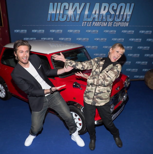 Philippe Lacheau et Doroth&eacute;e &agrave; la premi&egrave;re de "Nicky Larson et le parfum de Cupidon"