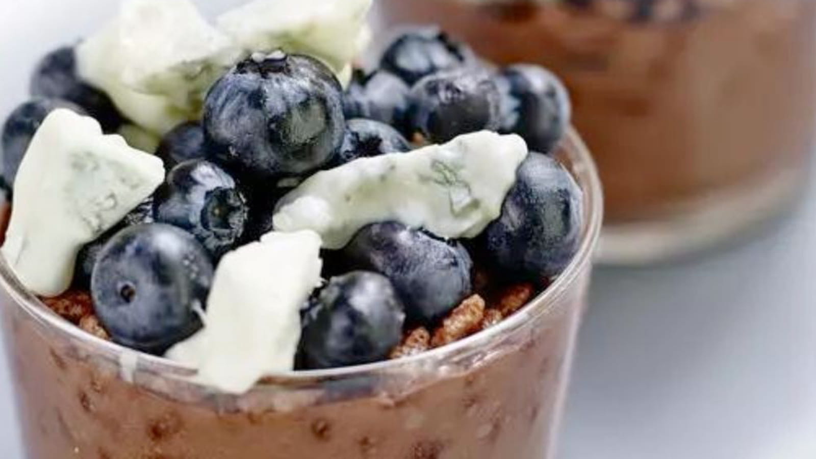 Mousse croustillante au chocolat et gorgonzola