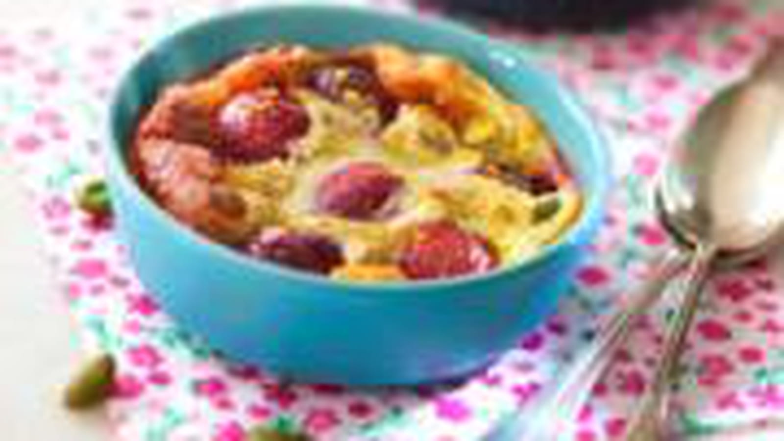 Clafoutis cerise-pistache