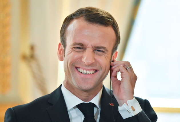Le pr&eacute;sident Macron adore les blagues du pr&eacute;sident irakien Barham Saleh