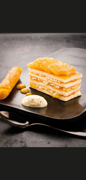 Ananas roti, cr&egrave;me vanille