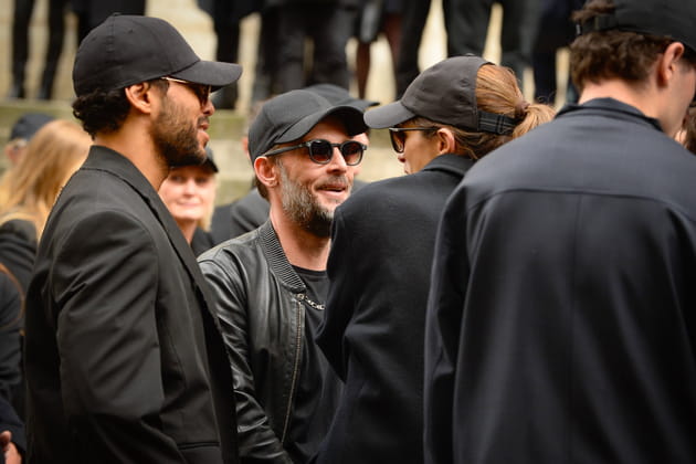 Obsèques de Jean-Yves Le Fur : Nicolas Duvauchelle, devant l'église Saint-Roch