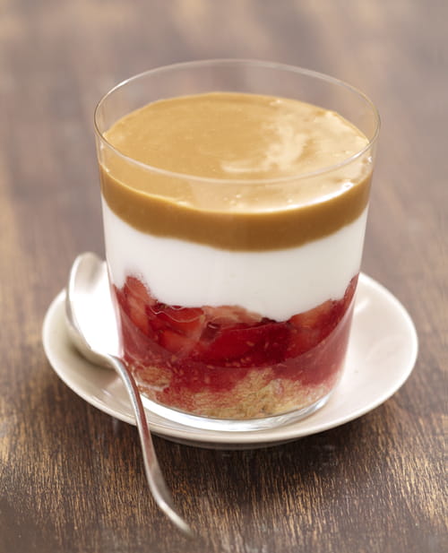 Verrines fruits rouges café et fromage blanc