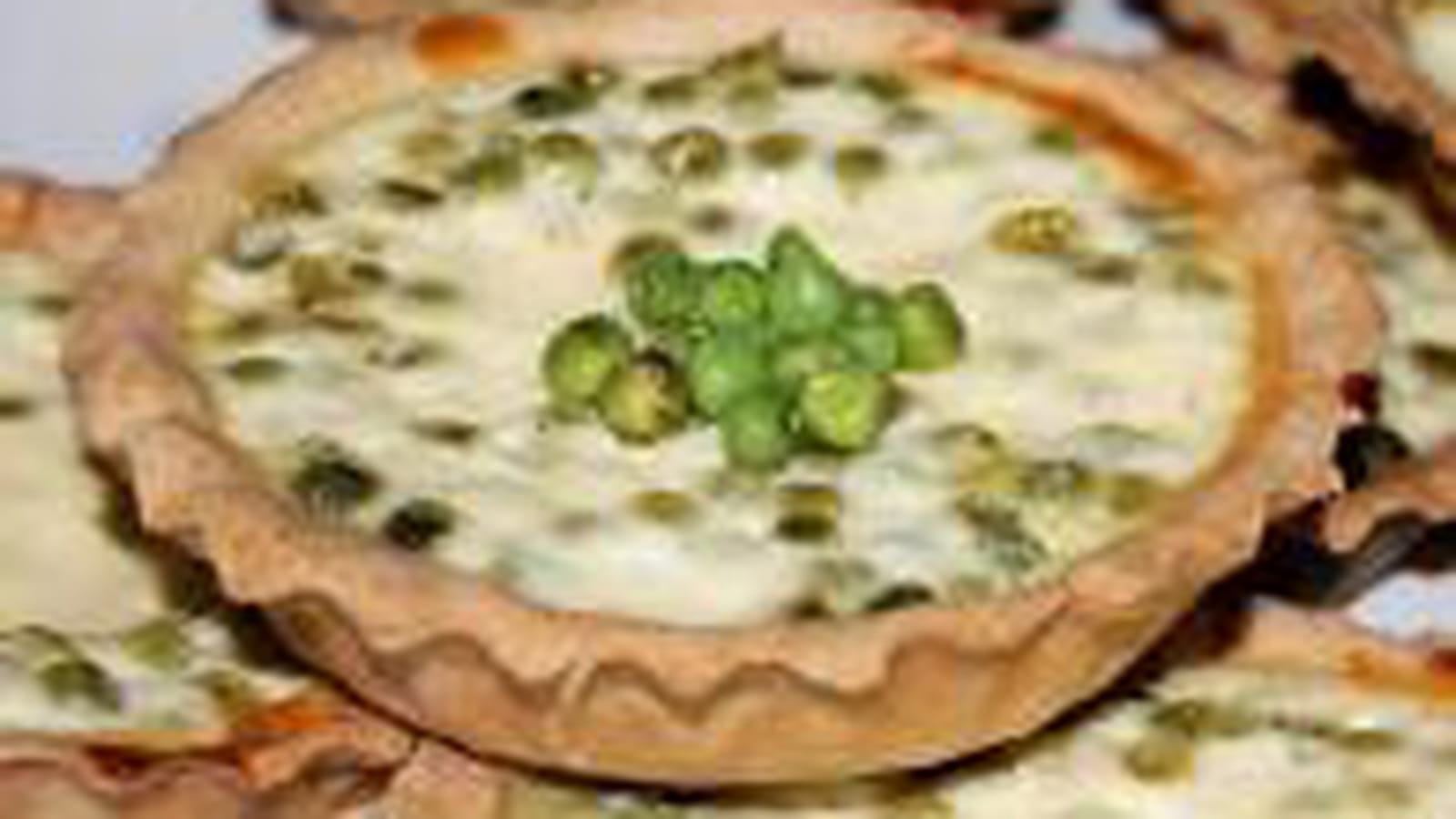 Tartelette aux petits pois et au chèvre frais