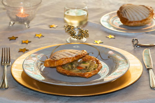 Noix de St-Jacques en coquilles lutées au fenouil