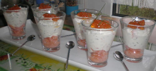 Verrines de saumon fumé