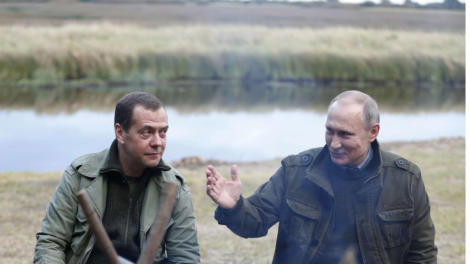 Poutine et Medvedev