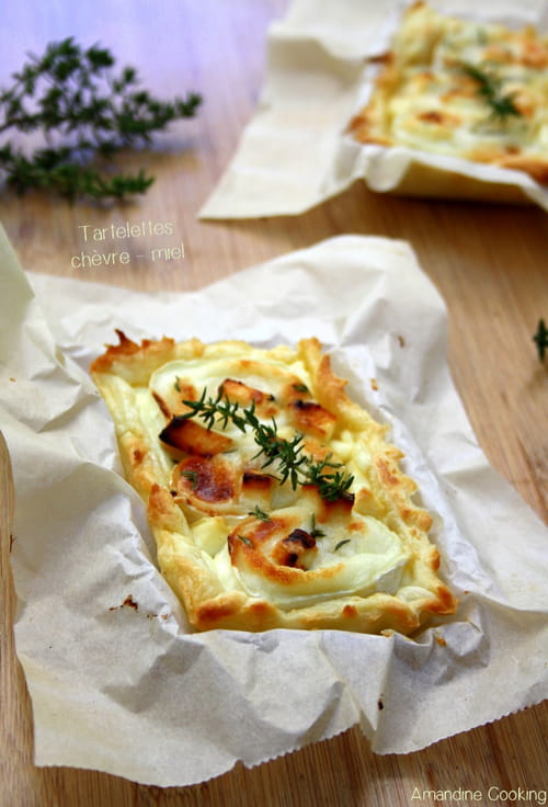 Tarte chèvre, miel et thym