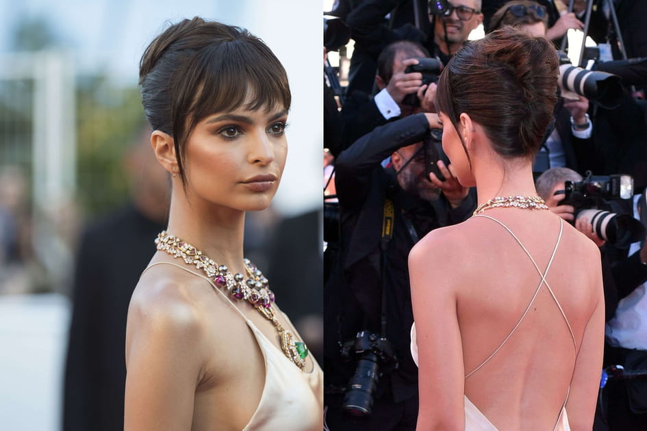 Le chignon banane avec frange d'Emily Ratajkowski