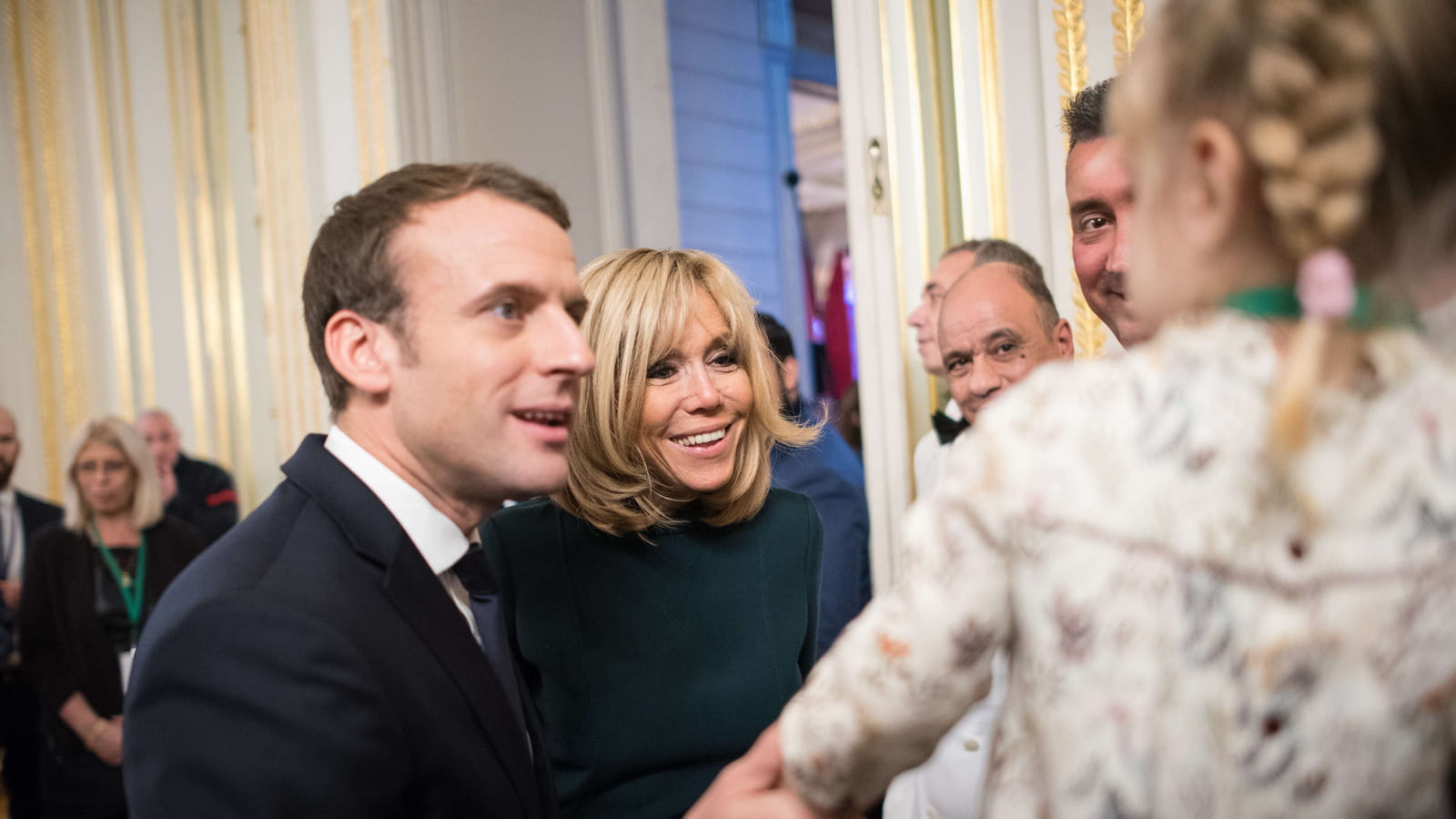 Emmanuel Macron et Brigitte Macron : Noël à l'Élysée