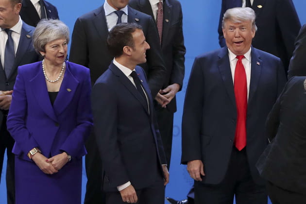 Theresa May, Emmanuel Macron et... Donald Trump, &eacute;gal &agrave; lui-m&ecirc;me