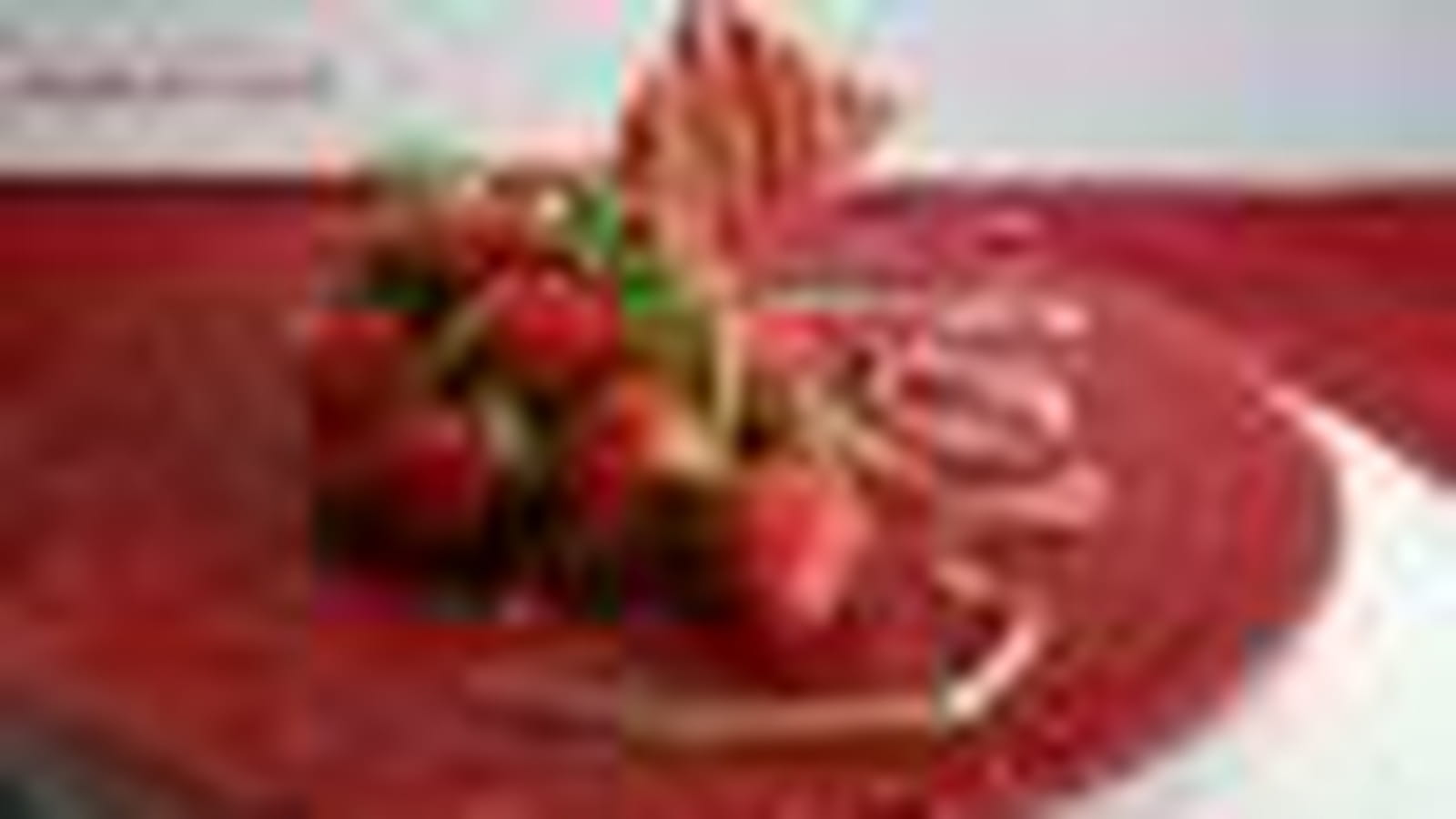 Bavarois fraises rhubarbe