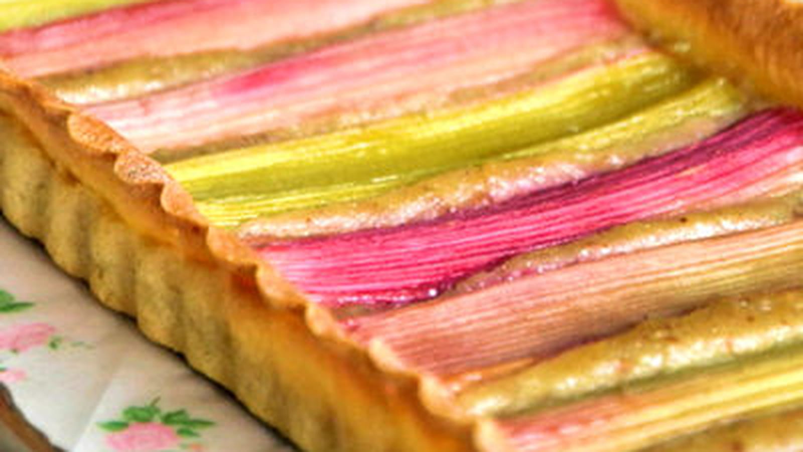 Tarte rhubarbe et amande