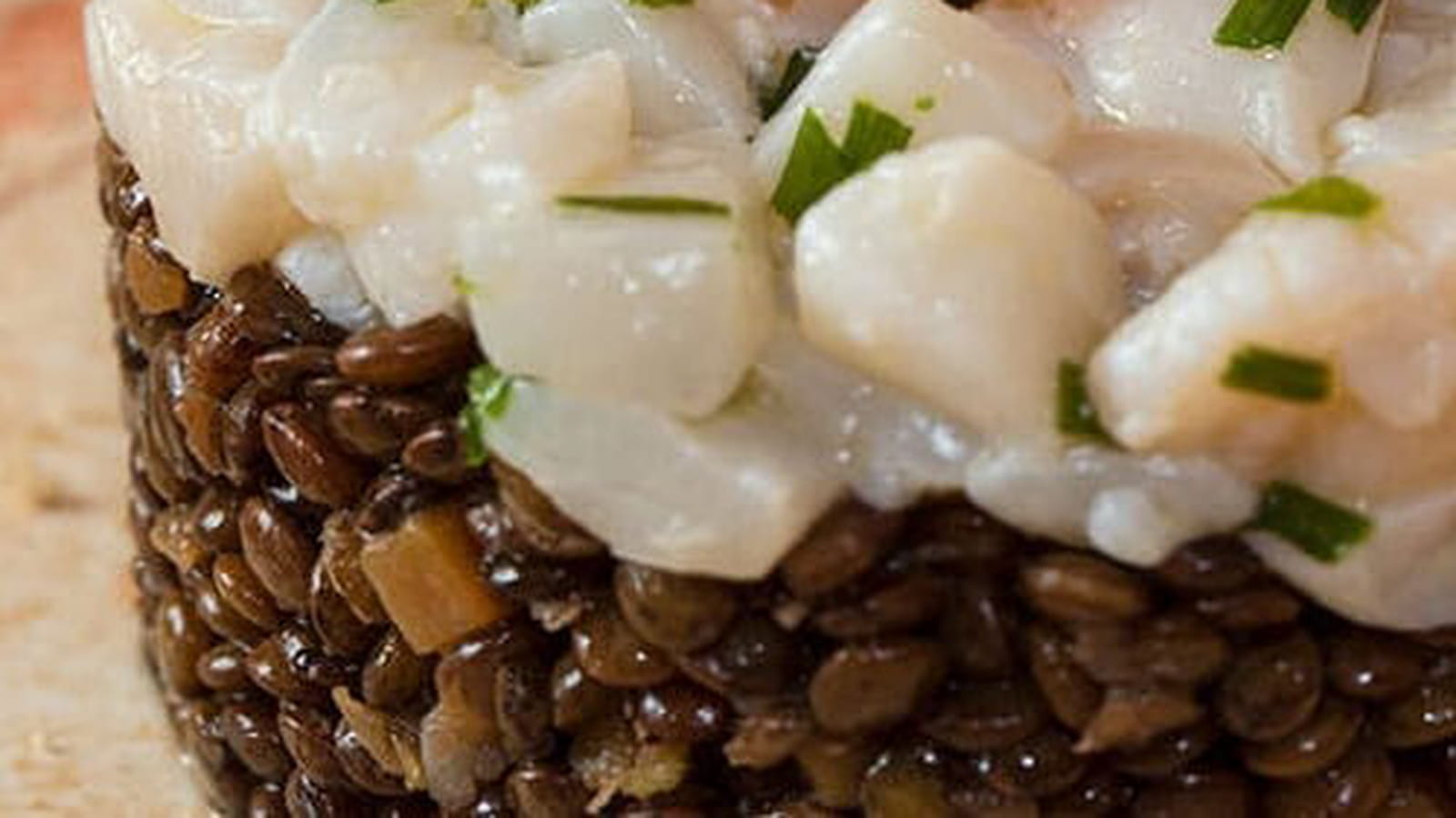 Tartare de Noix de St-Jacques et lentilles