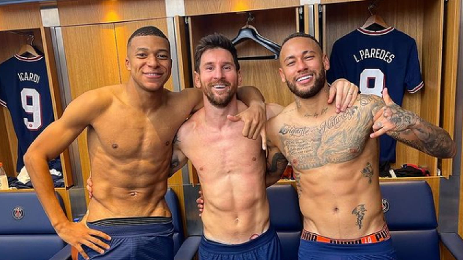 Kylian Mbappé, Lionel Messi et Neymar Jr 