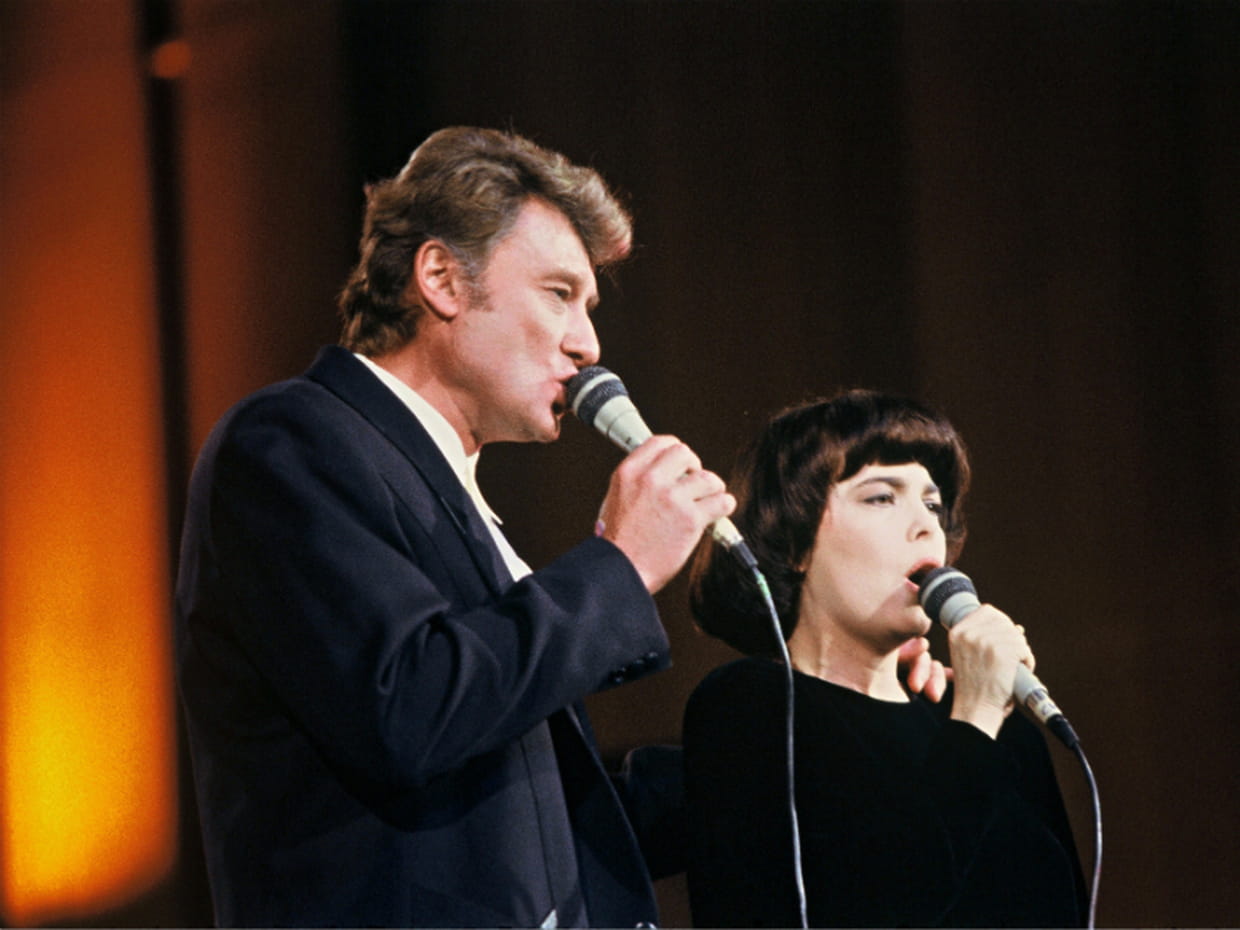 Johnny Hallyday et Mireille Mathieu
