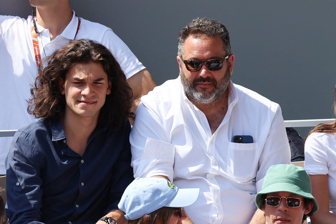 Bruce Toussaint, à Roland-Garros avec son fils Noé