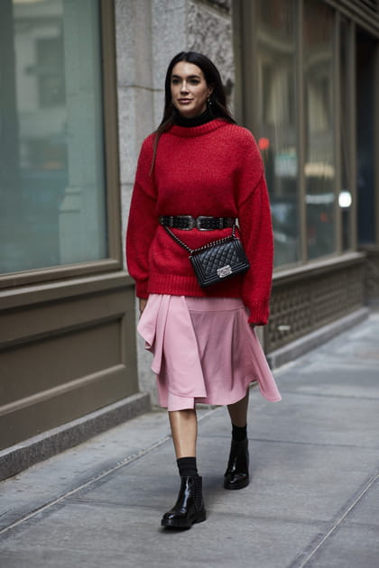 Le pull ceintur&eacute;