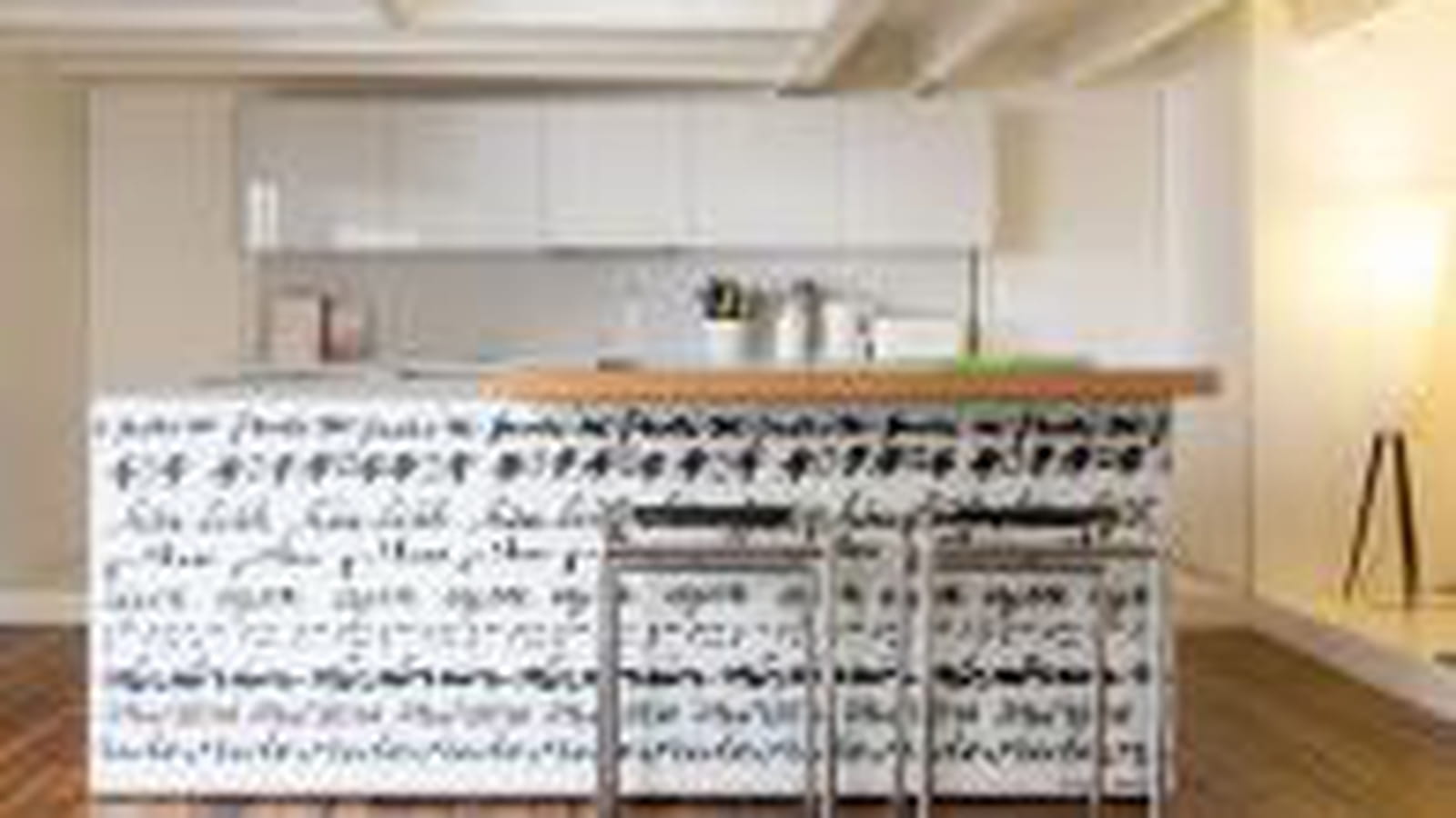 Ilot de cuisine sérigraphié