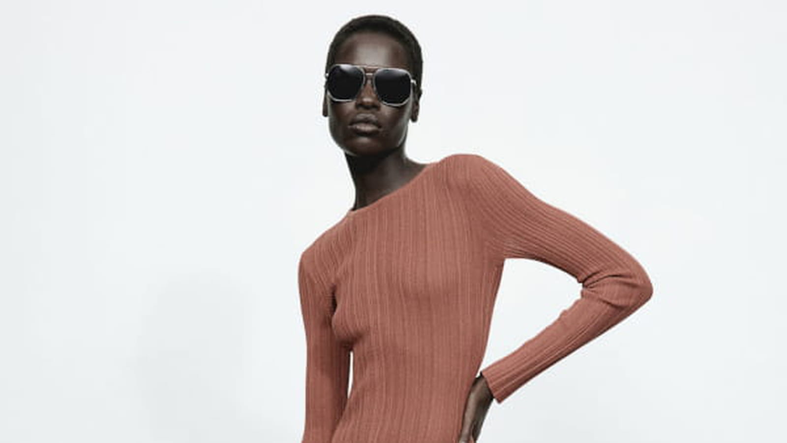 Robe marron H&M
