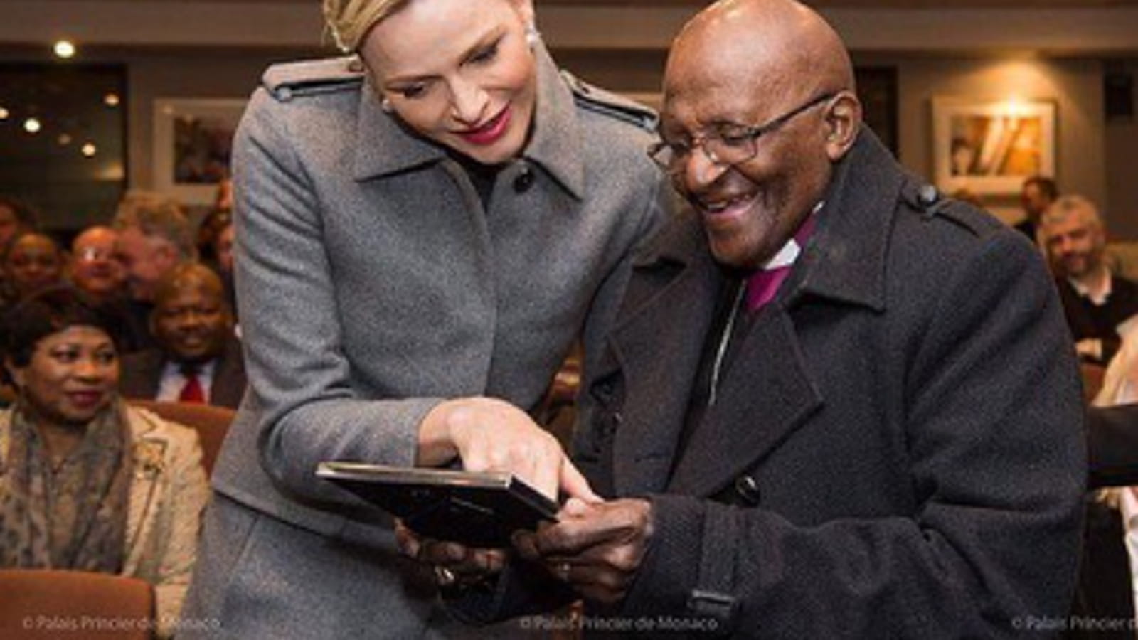 Charlene de Monaco et Desmond Tutu